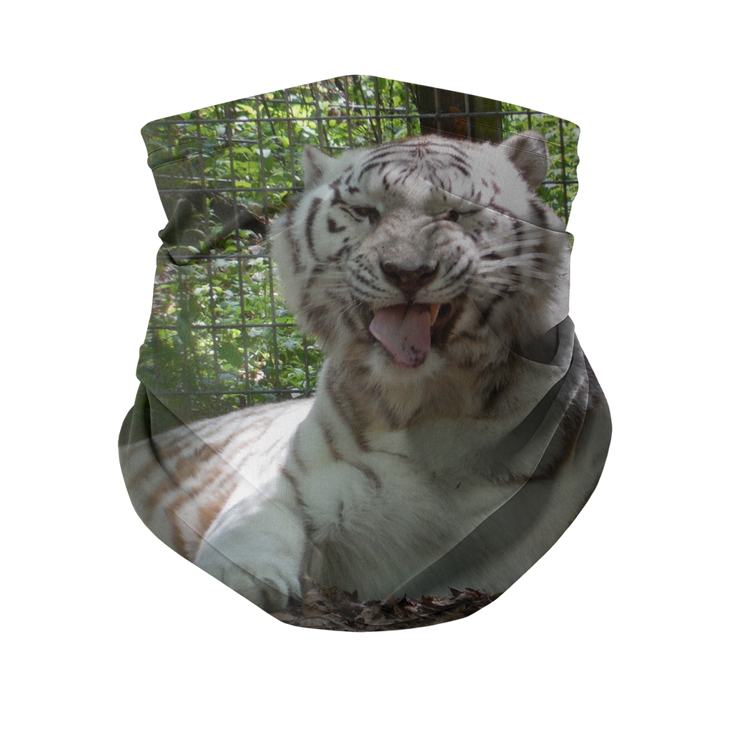 Neck Gaiter with Carbon Filter - Wally the White Tiger