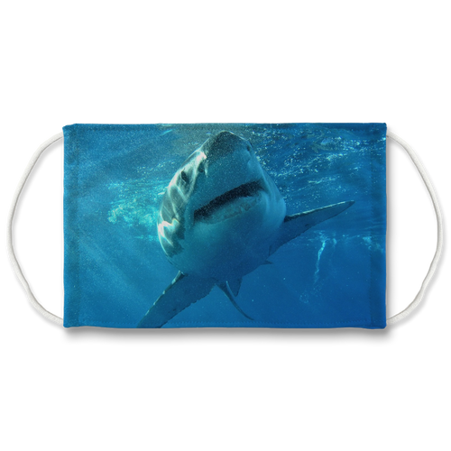 Face Mask Adjustable with Carbon Filter - Great White Shark *Top Seller*