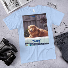Load image into Gallery viewer, Unisex Fine Jersey Short Sleeve T-Shirt - Rescue Pets Collection - "Candy"