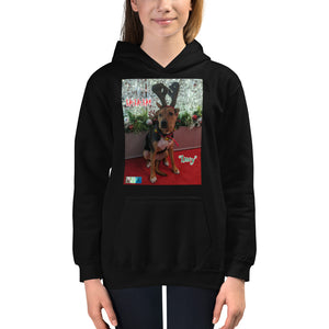 "Christmas Dog" Kids Hoodie Sweatshirt ("Lucy")