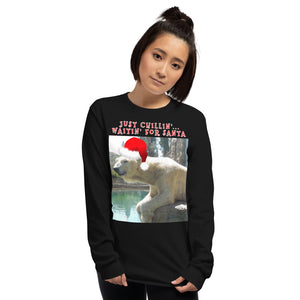 Christmas Polar Bear T-Shirt Long Sleeve Customizable Unisex