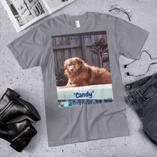 Load image into Gallery viewer, Unisex Fine Jersey Short Sleeve T-Shirt - Rescue Pets Collection - "Candy"