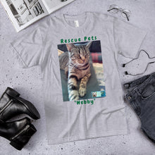 Load image into Gallery viewer, Unisex Fine Jersey Short Sleeve T-Shirt - Rescue Pets Collection - "Webby" III