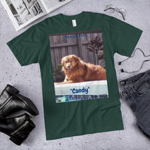 Load image into Gallery viewer, Unisex Fine Jersey Short Sleeve T-Shirt - Rescue Pets Collection - "Candy"