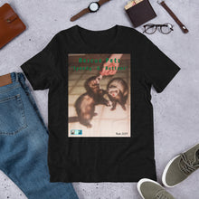 Load image into Gallery viewer, Unisex Fine Jersey Short Sleeve T-Shirt - Rescue Pets Collection - Ferrets - "Speedy" & "Buttons"