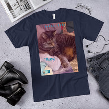 Load image into Gallery viewer, Unisex Fine Jersey Short Sleeve T-Shirt - Rescue Pets Collection - "Missy"