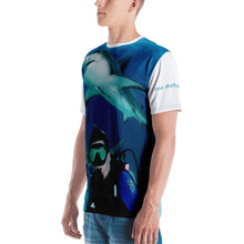 Load image into Gallery viewer, Premium T-shirt (2-sided) - Short Sleeve Unisex - Swimming With Sharks Shark Shirt Collection