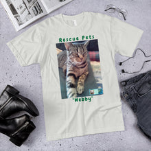 Load image into Gallery viewer, Unisex Fine Jersey Short Sleeve T-Shirt - Rescue Pets Collection - "Webby" III