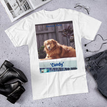 Load image into Gallery viewer, Unisex Fine Jersey Short Sleeve T-Shirt - Rescue Pets Collection - "Candy"
