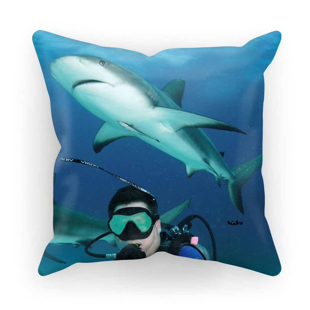 Sublimation Cushion/Throw Pillow Cover - Swimming With Sharks Collection