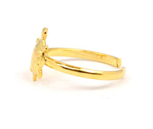 Load image into Gallery viewer, Turtle Toe Ring Gold Overlay