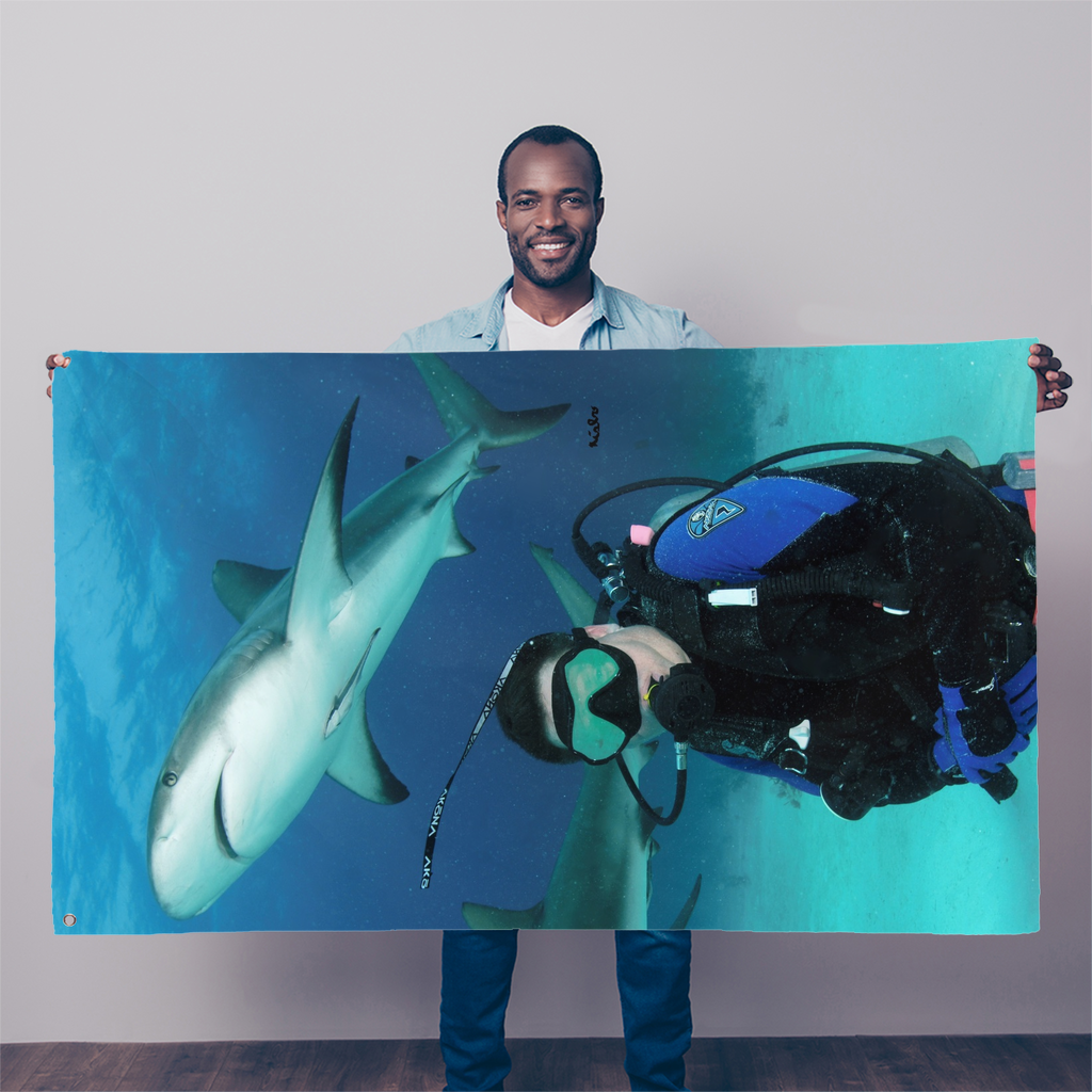 Sublimation Flag/Banner - Swimming With Sharks Collection