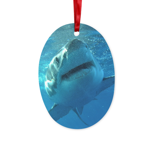 Great White Shark Christmas Hanging Ornament Ceramic