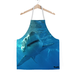 Classic Sublimation Adult Apron - Surrounded by Sharks Collection