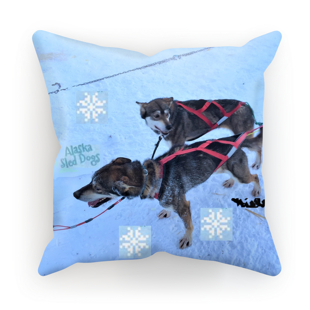 Sublimation Cushion/Throw Pillow Cover - Alaska Sled Dogs Collection