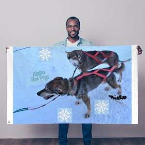 Sublimation Flag/Banner - Alaska Sled Dogs Collection