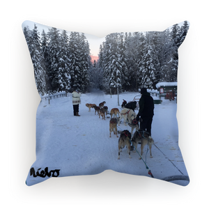 Sublimation Cushion/Throw Pillow Cover II - Alaska Sled Dogs Collection