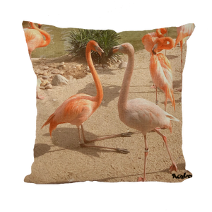 Throw Pillow/Cushion Cover - Flamingo Friends Collection