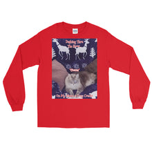 Load image into Gallery viewer, &quot;Christmas Kitty&quot; Customizable Unisex Long Sleeve T-Shirt (&quot;Chena&quot;)