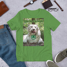 Load image into Gallery viewer, &quot;Kiss Me, I&#39;m Irish&quot; Customizable Short-Sleeve Unisex T-Shirt - St Patrick&#39;s Day White Tiger
