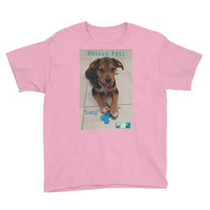 Youth/Kids' Short Sleeve T-Shirt - Rescue Pets Collection - "Lucy"