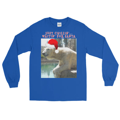 Christmas Polar Bear T-Shirt Long Sleeve Customizable Unisex