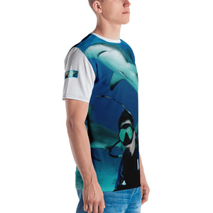 Premium T-shirt (2-sided) - Short Sleeve Unisex - Swimming With Sharks Shark Shirt Collection