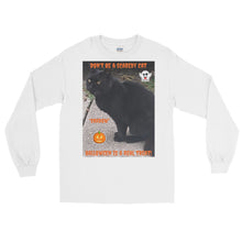 Load image into Gallery viewer, Halloween Black Cat Customizable Long Sleeve T-Shirt