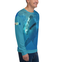 Load image into Gallery viewer, Unisex Premium Sweatshirt - 2-Sided All-over Print - Surrounded by Sharks Collection