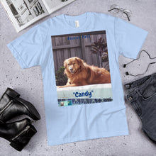 Load image into Gallery viewer, Unisex Fine Jersey Short Sleeve T-Shirt - Rescue Pets Collection - &quot;Candy&quot;