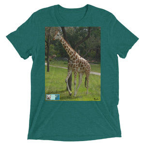 Short-Sleeve Tri-Blend T-Shirt - Unisex - Jeffrey the Giraffe