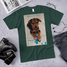 Load image into Gallery viewer, Unisex Fine Jersey Short Sleeve T-Shirt - Rescue Pets Collection - &quot;Lucy&quot;