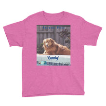 Load image into Gallery viewer, Youth/Kids&#39; Short Sleeve T-Shirt - Rescue Pets Collection - &quot;Candy&quot;
