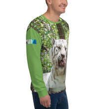 Load image into Gallery viewer, Unisex Premium Sweatshirt - 2-Sided All-over Print - Wally the White Tiger Collection