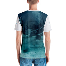 Load image into Gallery viewer, Premium T-shirt (2-sided) - Short Sleeve Unisex - Swimming With Sharks Shark Shirt Collection