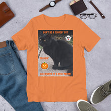 Load image into Gallery viewer, Halloween Black Cat Customizable Short-Sleeve Unisex T-Shirt