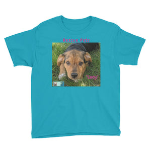 Youth/Kids' Short Sleeve T-Shirt - Rescue Pets Collection - "Lucy" II