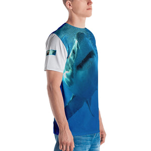 Premium T-shirt (2-sided) - Short Sleeve Unisex - Surrounded by Sharks Shark Shirt Collection