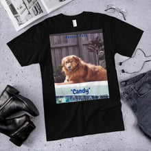 Load image into Gallery viewer, Unisex Fine Jersey Short Sleeve T-Shirt - Rescue Pets Collection - &quot;Candy&quot;