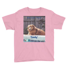 Load image into Gallery viewer, Youth/Kids&#39; Short Sleeve T-Shirt - Rescue Pets Collection - &quot;Candy&quot;