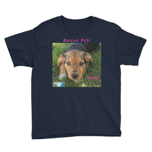 Youth/Kids' Short Sleeve T-Shirt - Rescue Pets Collection - "Lucy" II