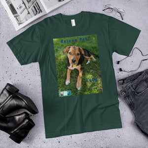 Unisex Fine Jersey Short Sleeve T-Shirt - Rescue Pets Collection - "Lucy" V