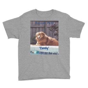 Youth/Kids' Short Sleeve T-Shirt - Rescue Pets Collection - "Candy"