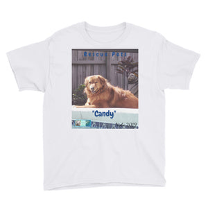 Youth/Kids' Short Sleeve T-Shirt - Rescue Pets Collection - "Candy"