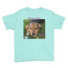 Load image into Gallery viewer, Youth/Kids&#39; Short Sleeve T-Shirt - Rescue Pets Collection - &quot;Lucy&quot; II