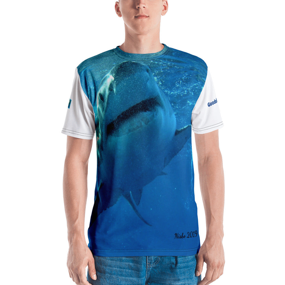 Premium T-shirt (2-sided) - Short Sleeve Unisex - Surrounded by Sharks Shark Shirt Collection