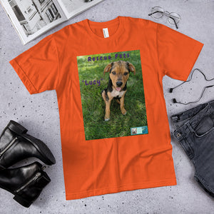 Unisex Fine Jersey Short Sleeve T-Shirt - Rescue Pets Collection - "Lucy" III