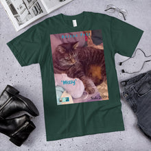 Load image into Gallery viewer, Unisex Fine Jersey Short Sleeve T-Shirt - Rescue Pets Collection - &quot;Missy&quot;